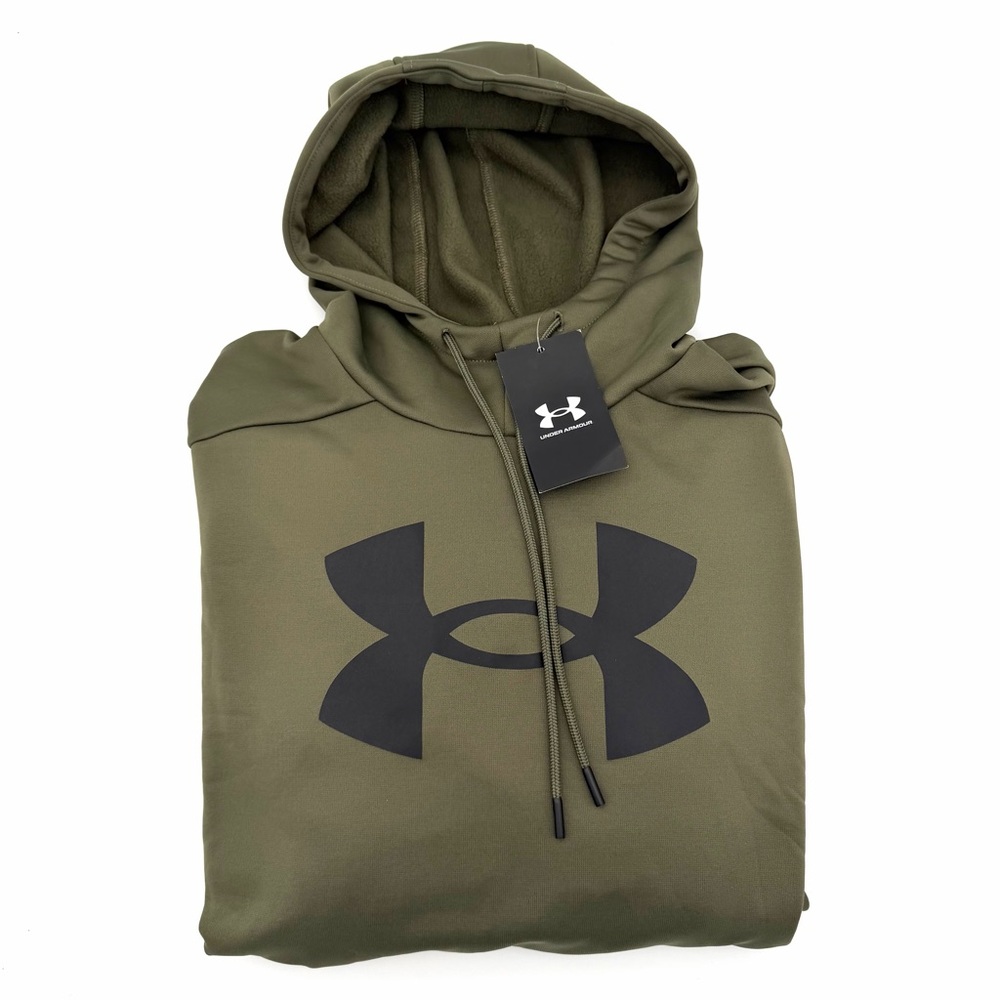 NWT New Under Armour Fleece Big Logo Mens Hoodie Size Medium M Sweatshirt Shirt - Picture 3 of 4